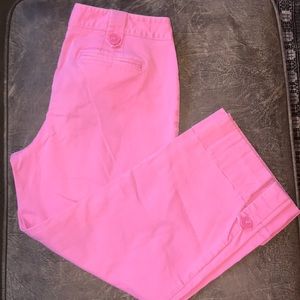 LOFT Pink Cuffed Capri Pants, size 10